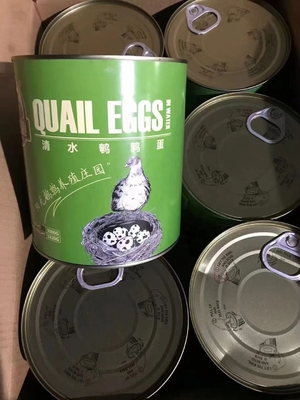 高タンパク質 新鮮食用卵 茶色と白色 煮た425g 缶詰 塩漬けのクワイル卵